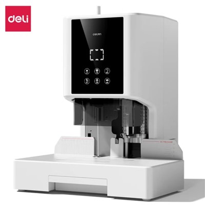 得力/deli  DL-GB503  裝訂機(jī)  半自動(dòng)熱熔膠管財(cái)務(wù)憑證  語(yǔ)音 調(diào)邊 激光50mm 裝訂機(jī)
